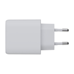 Charger plug with 2 USB ports and 67W power white colour