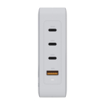 Ultra-thin travel charger with 4 ports for multiple regions, 240W white colour