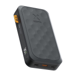 Recycled plastic power bank with multiple connections, 20,000 mAh black colour