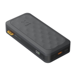 Ultra-fast recycled plastic power bank, 27,000 mAh black colour