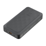 Recycled plastic power bank with multiple ports, 45,000 mAh black colour