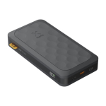 Recycled plastic power bank with multiple ports, 45,000 mAh black colour