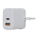 British plug charger made of recycled plastic, 67W white colour