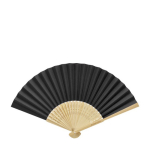 Bamboo and paper fan with perforated decorations