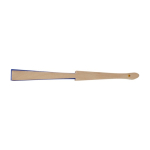 Hand fan made of wood and polyester, fully smooth royal blue colour