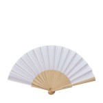 Hand fan made of wood and polyester, fully smooth