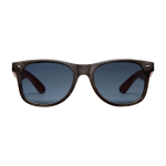 Retro-style sunglasses made partly from coffee fibers dark brown colour