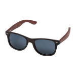 Retro-style sunglasses made partly from coffee fibers dark brown colour