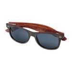 Retro-style sunglasses made partly from coffee fibers dark brown colour