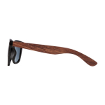 Retro-style sunglasses made partly from coffee fibers dark brown colour