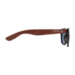 Retro-style sunglasses made partly from coffee fibers dark brown colour