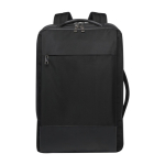 Durable recycled polyester laptop bag, 17'' black colour