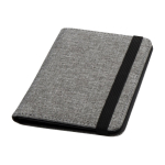 RFID recycled polyester passport holder with special pockets marbled grey colour