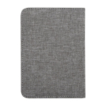 RFID recycled polyester passport holder with special pockets marbled grey colour