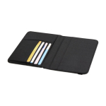 RFID recycled polyester passport holder with special pockets marbled grey colour