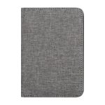 RFID recycled polyester passport holder with special pockets marbled grey colour