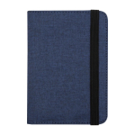 RFID recycled polyester passport holder with special pockets navy-blue colour