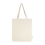 Organic cotton bag with wide base and long handles, 180 g/m², 11 L natural colour