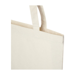 Organic cotton bag with wide base and long handles, 180 g/m², 11 L natural colour