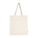 Branded organic cotton bag with 14 L capacity, 180 g/m² natural colour