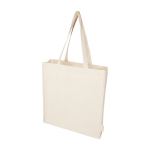 Branded organic cotton bag with 14 L capacity, 180 g/m² natural colour