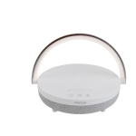 Prixton 4-in-1 10W speaker with LED light and wireless charging base white colour