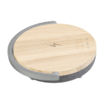 Prixton 4-in-1 10W speaker with LED light and wireless charging base wood colour