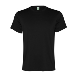 Men's recycled polyester sports t-shirt, 100 g/m², Roly black colour