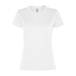 Women's recycled polyester sports t-shirt, 100 g/m², Roly white colour