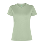 Women's recycled polyester sports t-shirt, 100 g/m², Roly mist green colour