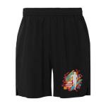 Unisex recycled polyester short sports shorts, 100 g/m², Roly black colour