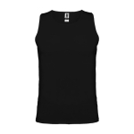 Men's technical sports vest made of polyester, 140 g/m², Roly black colour