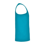 Men's technical sports vest made of polyester, 140 g/m², Roly turquoise colour