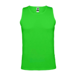 Men's technical sports vest made of polyester, 140 g/m², Roly lime colour