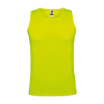 Men's technical sports vest made of polyester, 140 g/m², Roly neon yellow colour