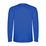 Men's long-sleeved polyester sports t-shirt, 150 g/m², Roly blue colour