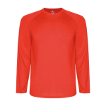 Men's long-sleeved polyester sports t-shirt, 150 g/m², Roly red colour