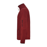 Full-zip polyester fleece branded sweatshirt, 300 g/m², Roly burgundy colour