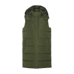 Roly women's hooded polyester padded thermal gilet military green colour