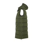 Roly women's hooded polyester padded thermal gilet military green colour