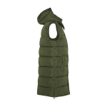 Roly women's hooded polyester padded thermal gilet military green colour