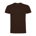 Men's cotton short-sleeved t-shirt, 165 g/m², Roly dark brown colour