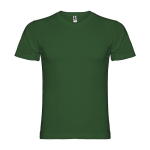 Men's V-neck cotton short-sleeved t-shirt, 155 g/m², Roly bottle green colour