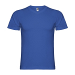 Men's V-neck cotton short-sleeved t-shirt, 155 g/m², Roly royal blue colour