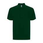 Unisex cotton and polyester piqué polo with pocket, 190 g/m², Roly bottle green colour