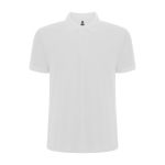 Men's cotton and polyester piqué polo shirt, 190 g/m², Roly white colour