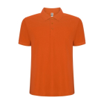 Men's cotton and polyester piqué polo shirt, 190 g/m², Roly orange colour