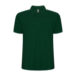 Men's cotton and polyester piqué polo shirt, 190 g/m², Roly bottle green colour