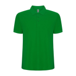 Men's cotton and polyester piqué polo shirt, 190 g/m², Roly grass green colour