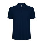 Men's cotton and polyester piqué polo shirt, 190 g/m², Roly navy-blue colour